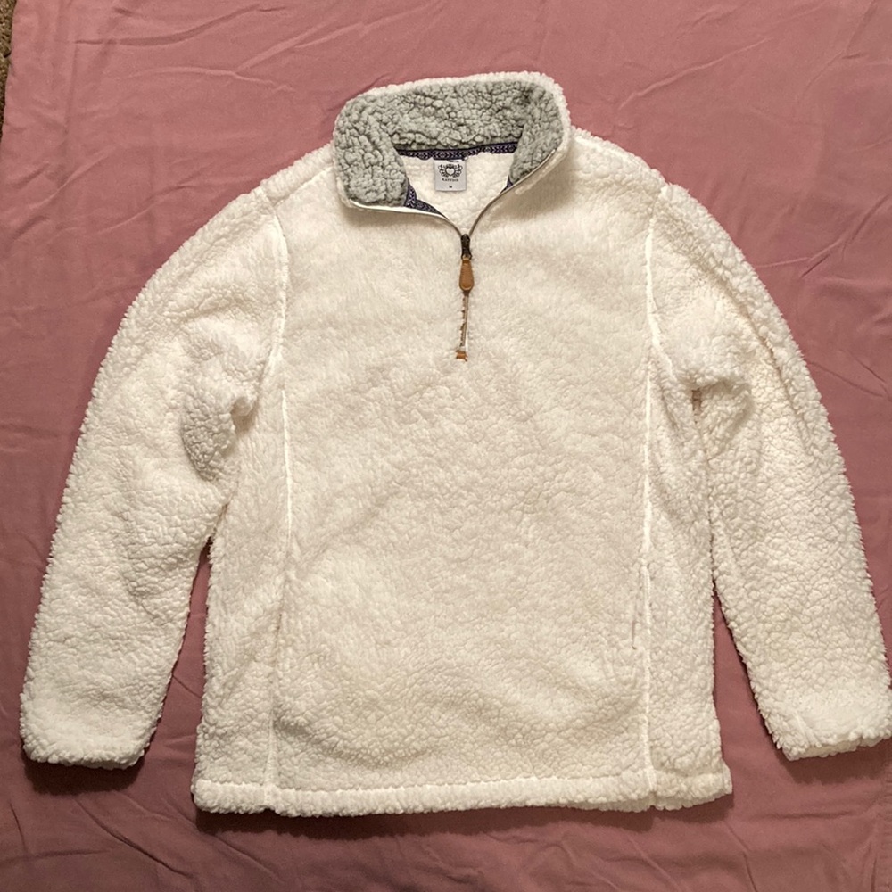 Katydid Sherpa Fleece 1/4 Zip Sweater Women’s size Medium